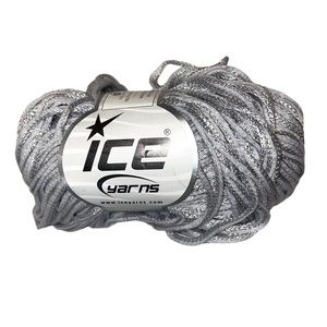 Silver Ice Artemis Yarn Sport Weight Metallic Viscose Nylon Holiday Vegan